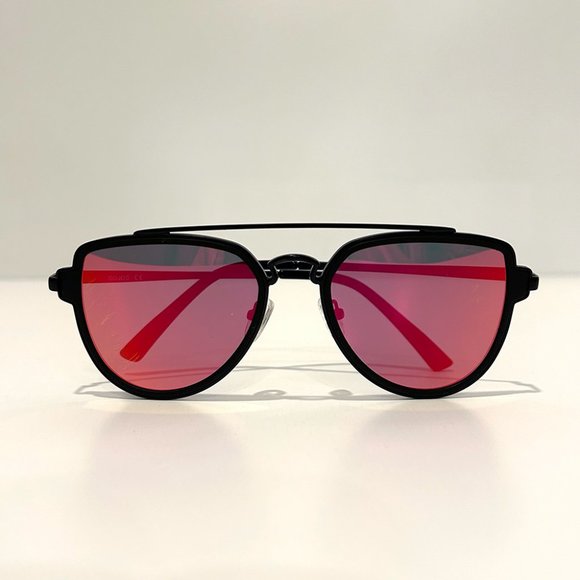 Red Mirrored Aviator Sunglasses - Picture 2 of 6